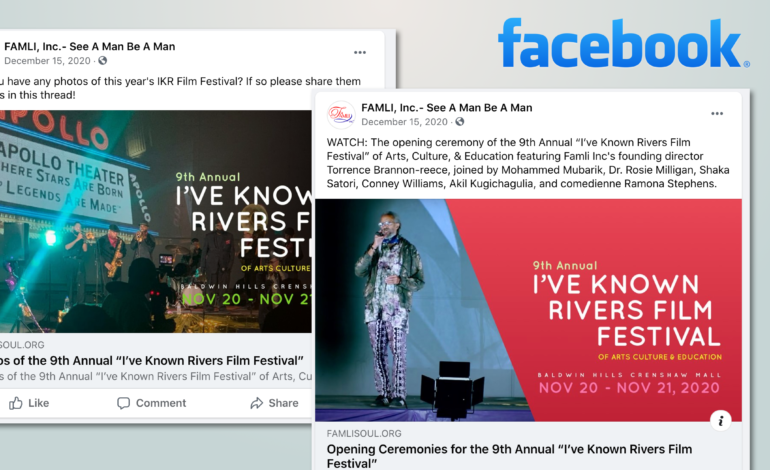  LA “I’ve Known Rivers Film Festival” Social Campaign